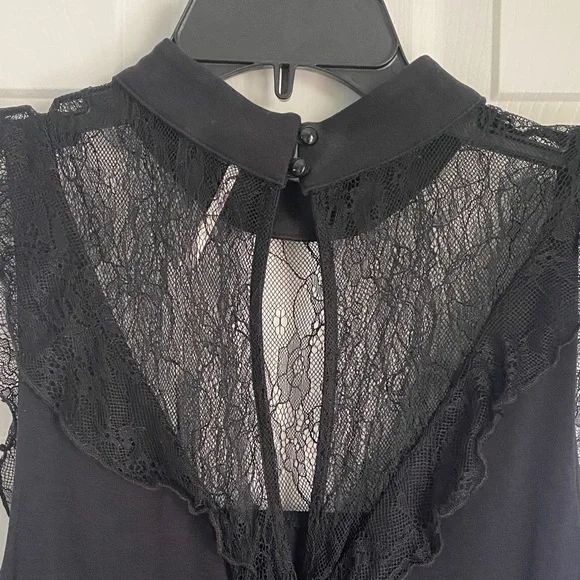 Free People Black Sleeveless Backless Dress L - Picture 5 of 6